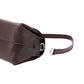 Soft Leather Envelope Shoulder Bag with Foldover Flap Silver Clasp and Slim Strap Design