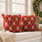 2 Pack Christmas Tree Bow Embroidered Velvet Pillow Covers