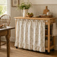 Handmade Farmhouse Floral Tie Top Cabinet Curtain Decor