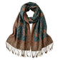 Paisley Pashmina Scarf with Fringe Trim 75*27.5 Inches