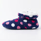Striped Fuzzy Slipper Boots  US 5-10.5