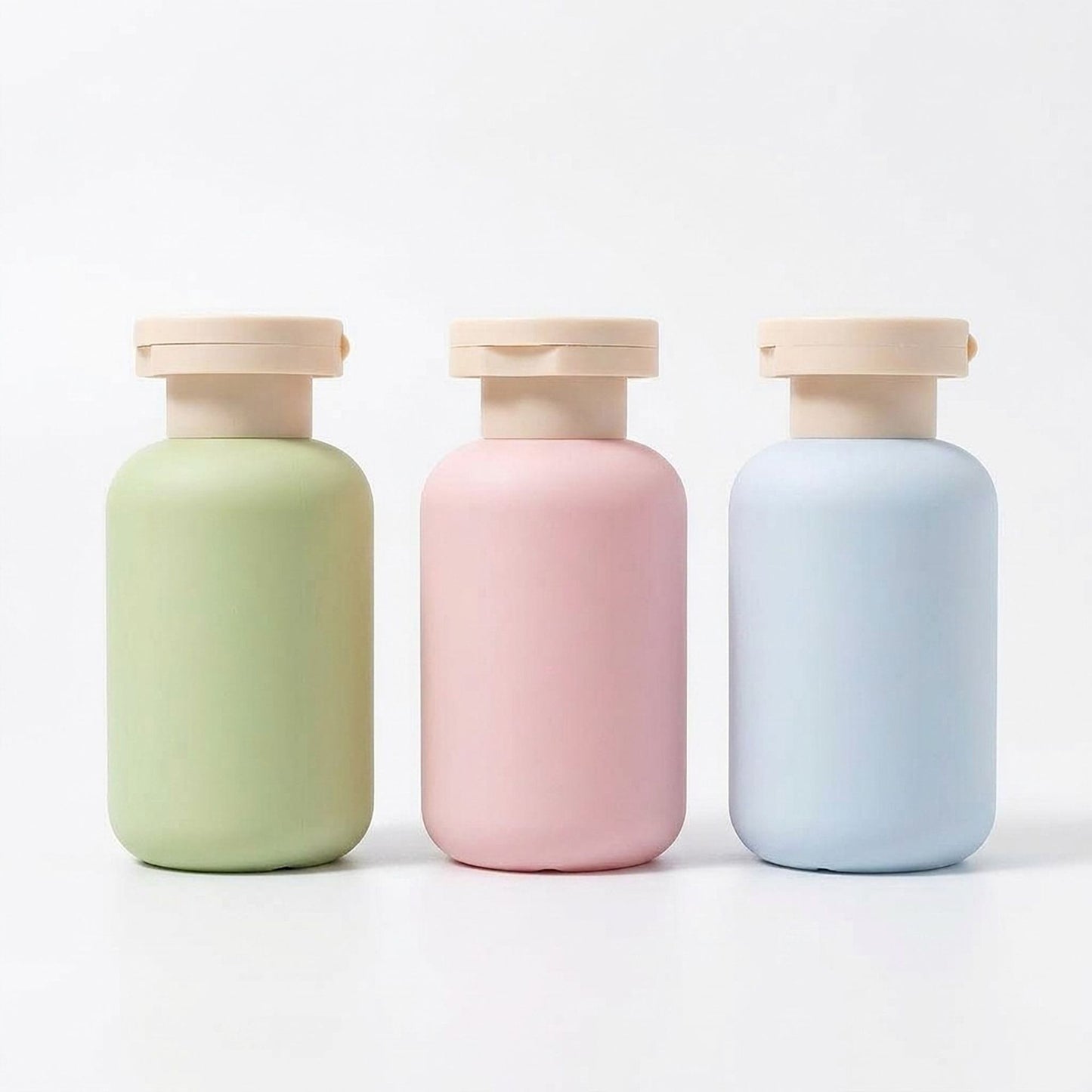 4 Piece Travel Toiletry Bottle Set with Zippered Pouch