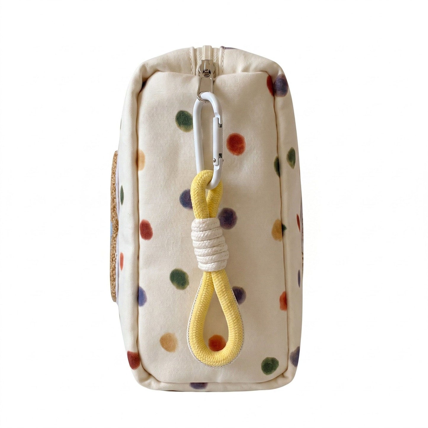 Dog Patch Polka Dot Cosmetic Bag Zipper Pouch Wristlet Travel Organizer