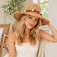 Summer Sun Hat for Women - Straw Beach Hat with Floral Embellishment