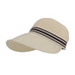 Breathable Mesh Sun Visor Cap with Ponytail Slot Adjustable Strap and Wide Brim for Outdoor Hiking and Summer Travel