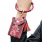 Womens Snakeskin Print Wristlet Keychain with Mini Pouch and Tassel