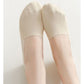 5 Pairs Women Ice Silk Low Cut Liner Socks Deep Cut Design Anti-Slip Cotton Sole Breathable Invisible Socks for Flats