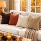 4 Pack Patchwork Corduroy Throw Pillow Covers 18 x 18 Inch for Sofa and Bed