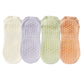 4-Pack Mesh Top Non-Slip Yoga Socks with Full Sole Grips and Breathable Lightweight Fabric
