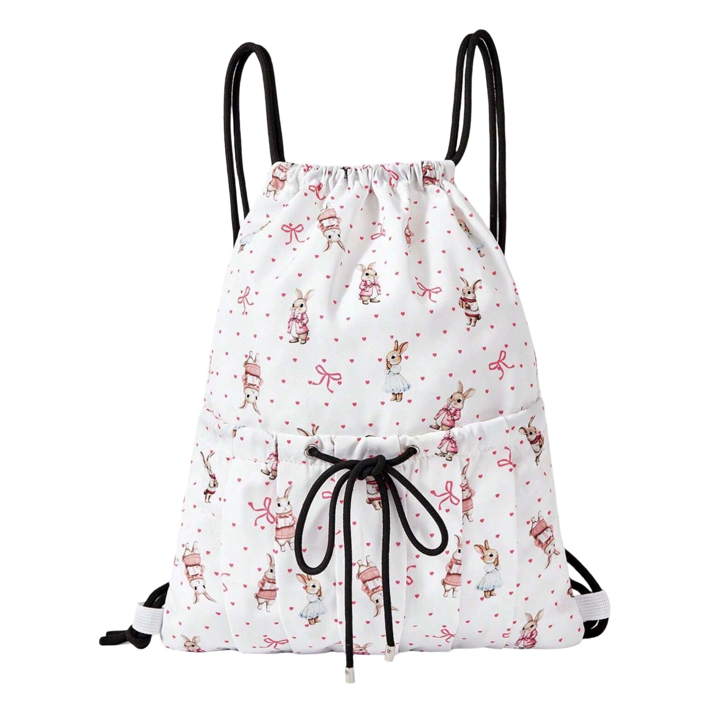 Printed Drawstring Backpack for Women, Large Capacity Lightweight Everyday Bag