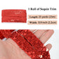 Sewing Sequin Trim 0.9 Inch 4 Row, 25 Yards Glitter Sequin Ribbon Metallic Stretch Bling Strip DIY Craft Decoration