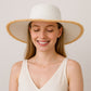Wide Brim Straw Floppy Hat with Frayed Edges Lightweight Sun Protection for Beach Vacation Outdoor Travel Style