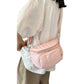 Crossbody Shoulder Bag with Multiple Zip Pockets and Adjustable Strap