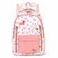 Dog Print School Backpack with Multiple Zip Pockets
