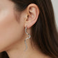 Wavy Metal Drop Earrings with Sculpted Curved Silhouette and Sleek Minimalist Design for a Modern Artistic Statement Look