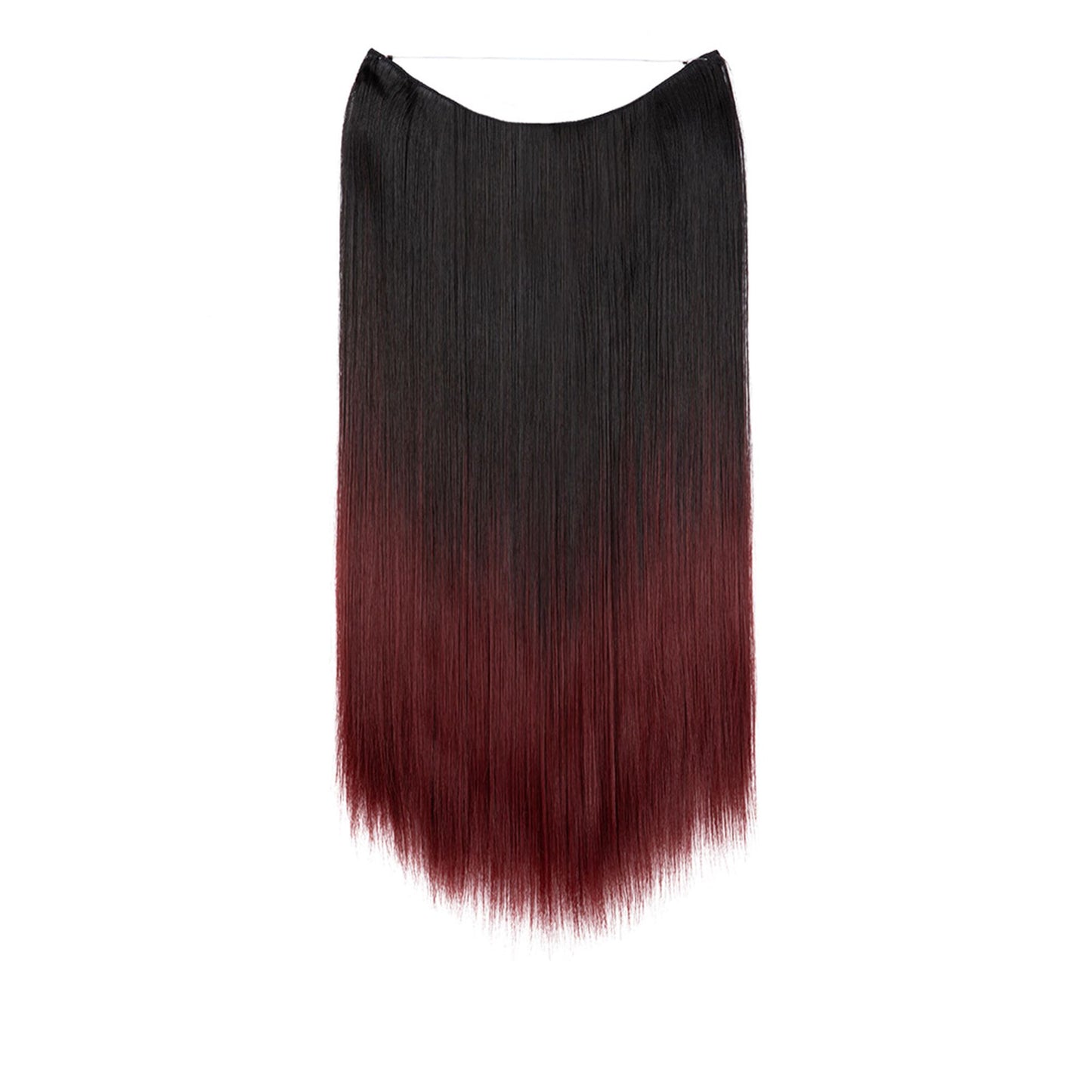 Longe Straight Natural Hair Extensions One Piece Invisible Wire Hair Extensions with Clip ins 22Inch