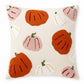 Halloween Pumpkin Embroidered Decorative Throw Pillow Cover 17.7x17.7in