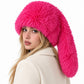Faux Fur Trapper Hat Long Ear Flaps Plush Winter Hat