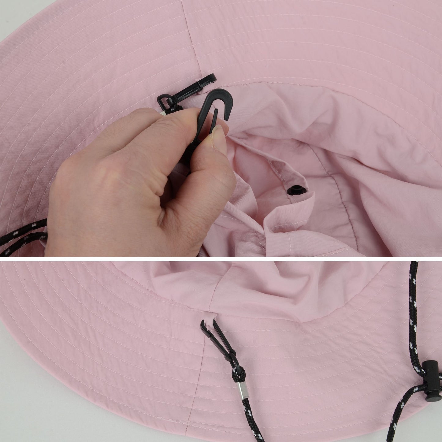 Water-Resistant Packable Bucket Hat with Adjustable Chin Strap Quick-Dry Fabric for Beach Hiking Camping and Outdoor Travel