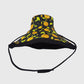 Women's Reversible Wide - Brim Sun Hat with Fruit Pattern Lining