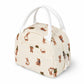 Printed Insulated Lunch Tote Bag with Double Handles and Zip Closure