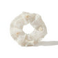 Sheer Organza Scrunchie with Embroidered Mini Roses and Soft Layered Design