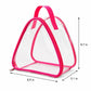 Clear Triangular Lunch Bag with Zipper Closure and Top Handle