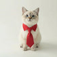 Pet Holiday Crochet Collar and Bowtie Set for Cats and Dogs Adjustable and Festive