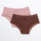 2 Pack Lace Trim Hipster Underwear with Bow Detail