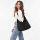 Large Nylon Polka Dot Shoulder Tote Bag