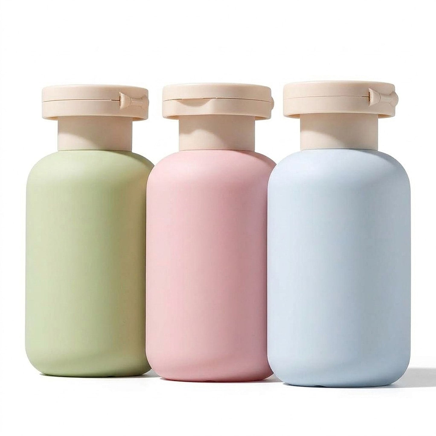 4 Piece Travel Toiletry Bottle Set with Zippered Pouch