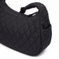 Quilted Hobo Shoulder Bag with Adjustable Strap and Side Pockets 13.5x5.5x9in