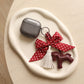 Horse Bag Charm with Polka Dot Bow Tassel and Key Ring