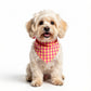 Large Pet Bandana Scarf Pink Gingham Triangle Bib for Dogs and Cats Neckerchief