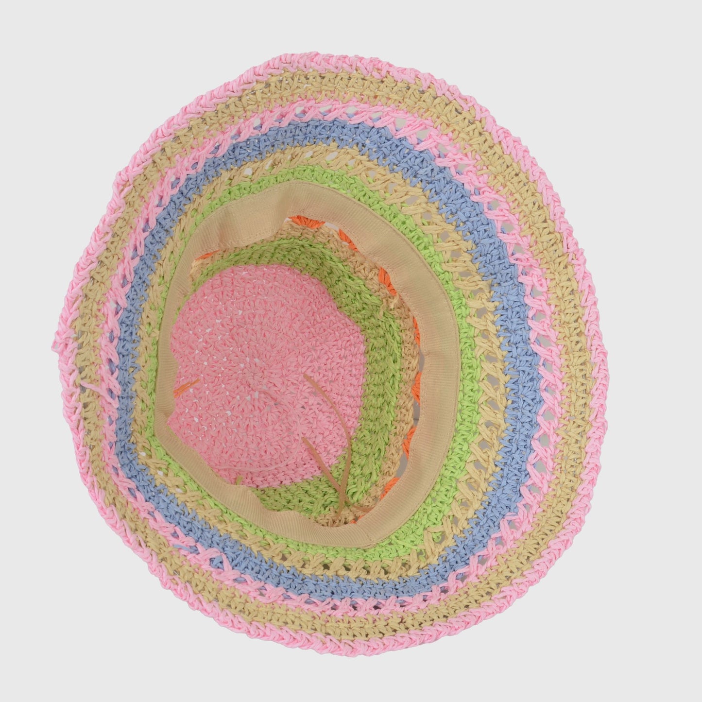 Women's Vibrant Multicolored Crochet Bucket Hat