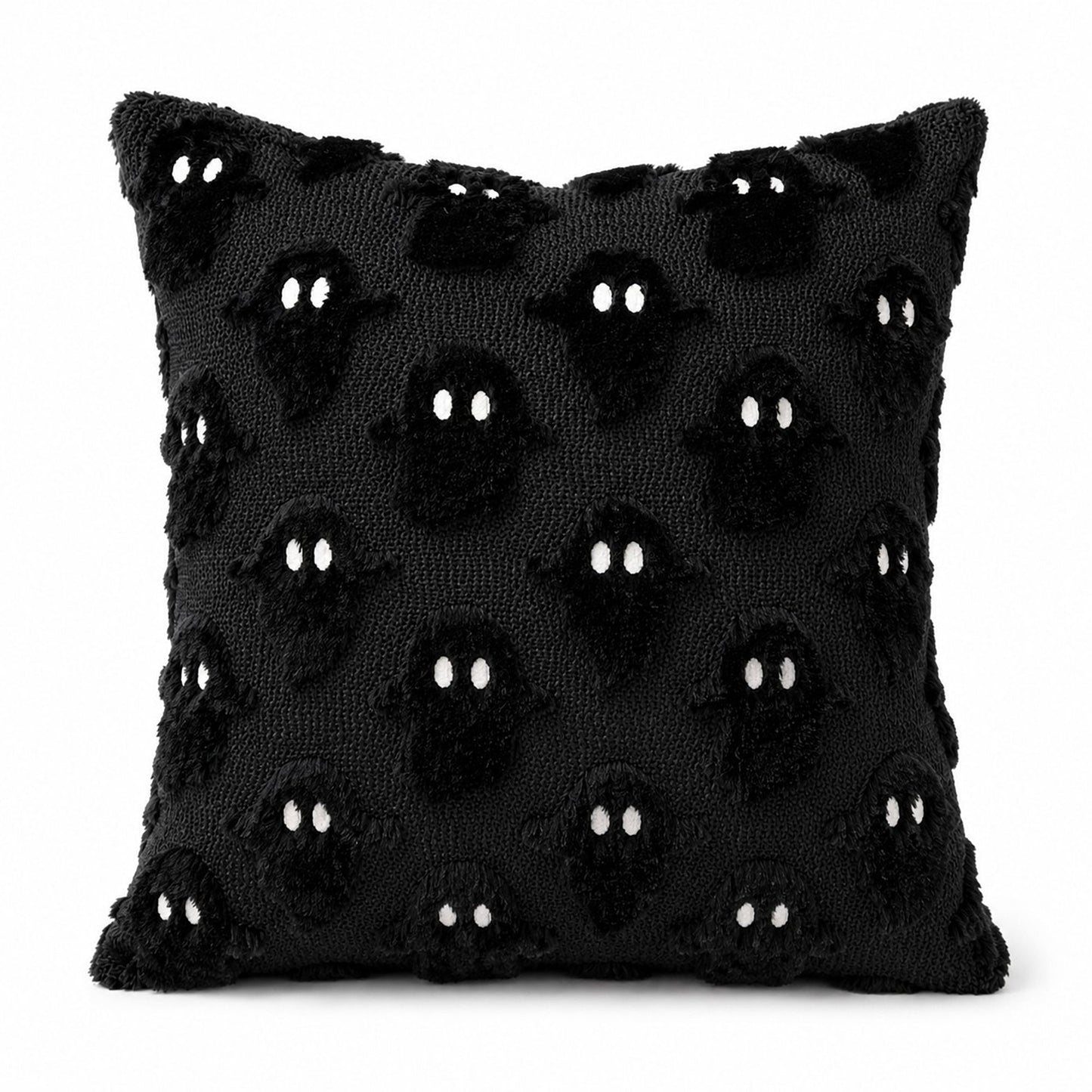 Halloween Ghost Textured Decorative Throw Pillow Cover for Sofa Bed Chair