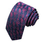 Men's Floral Print Tie with Woven Botanical Pattern and Classic Tapered Design