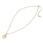 Women's Stainless Steel Necklace with 18K Gold Plated Heart Lock Pendant, Mother of Pearl Inlay, Adjustable Chain, Unique Design