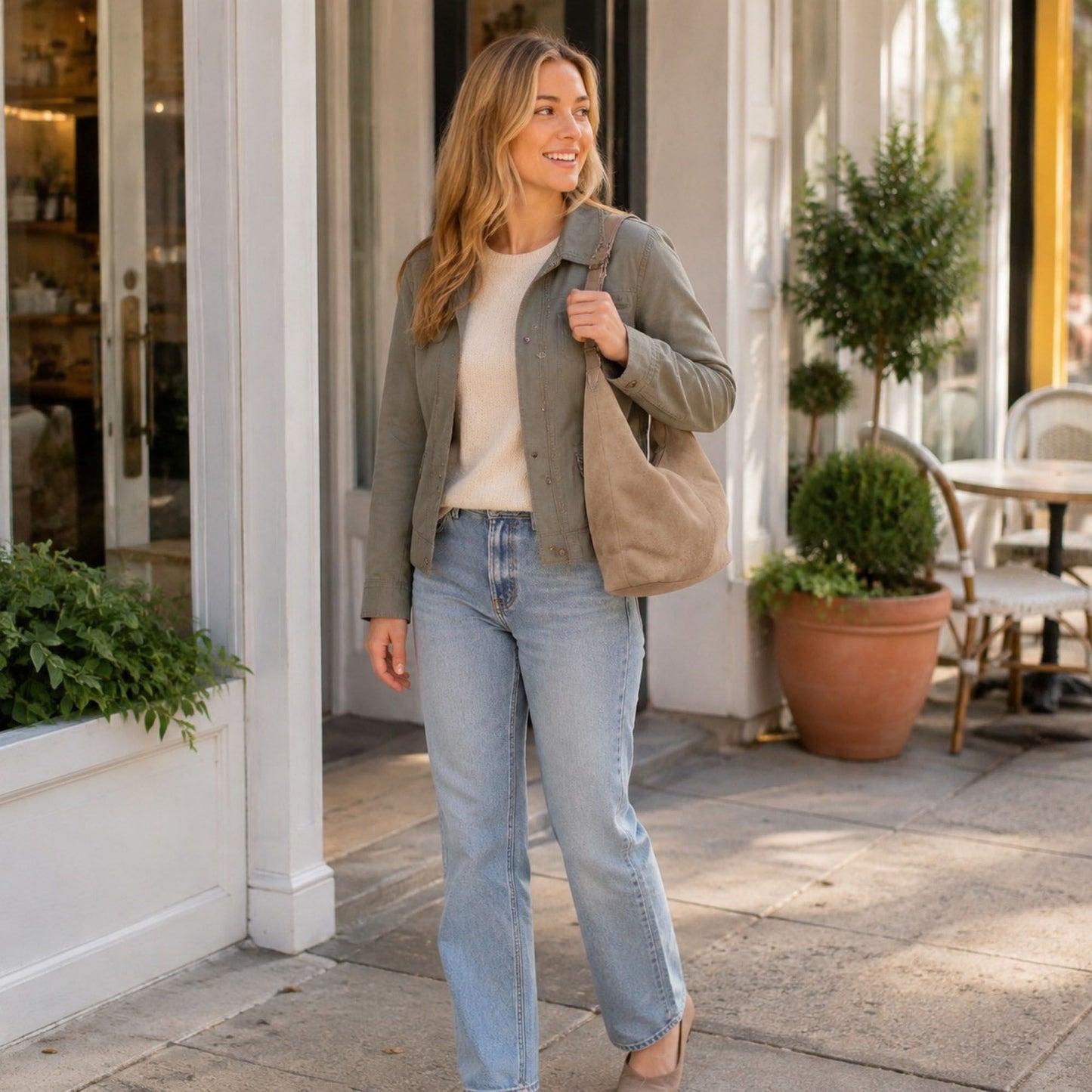 Faux Suede Slouchy Hobo Shoulder Bag
