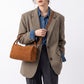 Faux Suede Satchel Bag with Detachable Crossbody Strap Beige