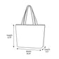Corduroy Tote Bag Large Capacity Shoulder Bag with Front Pocket and Zipper Closure