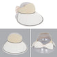 Extra Wide Brim Sun Visor Hat for Women Adjustable UV Protection Bow Detail Breathable Summer Beach Hat