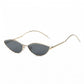 Sleek Cat-Eye Sunglasses with Slim Metal Temples and Stylish Lenses