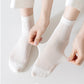 Womens Lightweight Breathable Crew Socks 4-Pack Delicate Knit Pattern Soft Stretch Comfort Fit