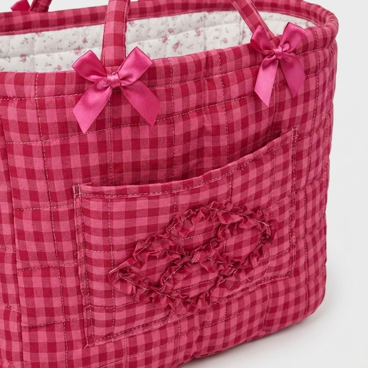 Large Quilted Storage Caddy Organizer Tote with Handles