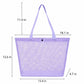 Reusable Mesh Shopping Tote Bag with Snap Closure and Carry Handles