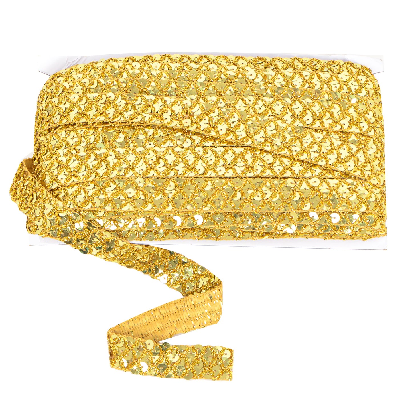 Sewing Sequin Trim 0.9 Inch 4 Row, 25 Yards Glitter Sequin Ribbon Metallic Stretch Bling Strip DIY Craft Decoration