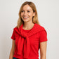 Striped Knit Shoulder Sweater Accessory with Soft Lightweight Fabric 33.5x9.8 inches