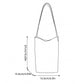 Faux Suede Bucket Shoulder Bag with Drawstring Pouch