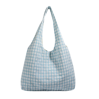 Plaid Hobo Tote Bag with Soft Slouchy Shape and Shoulder Handle